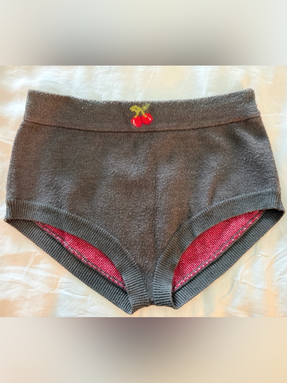 Intimately Free People Gray Knit Cherry Shorts XS